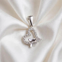 DIJE1285 CORAZON PLATA 925 MICROPAVE