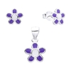 ARO1688 SET/AROS PASANTE DIJE PLATA 925