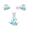 ARO1693 SET/AROS PASANTE DIJE PLATA 925