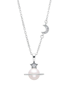 DJ687 DIJE PERLA CADENA PLATA 925 - comprar online