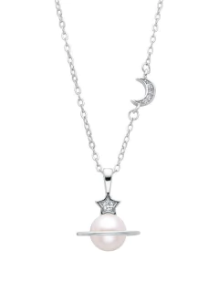 DJ687 DIJE PERLA CADENA PLATA 925 - comprar online