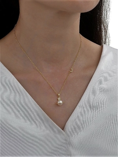 DJ687 DIJE PERLA CADENA PLATA 925 - tienda online