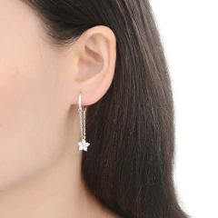 ARO1779 AROS HUGGIES PLATA 925 - Espíritu Joyas Mayorista