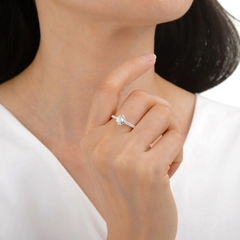AN9565 ANILLO SOLITARIO PLATA 925 - comprar online
