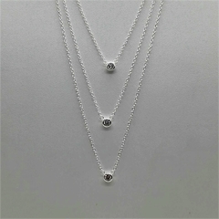 DJ591 TRIPLE COLLAR PLATA 925