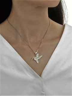 DJ613 DIJE COLIBRI PLATA 925 - comprar online