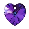 Imagen de ARO519 AROS COLGANTES CIERRE GANCHO HIPS PLATA 925 CRISTAL HEART