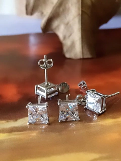 ARO374 AROS PASANTES PLATA 925 RODINADOS CUBIC CALIDAD AAA - comprar online