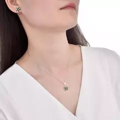 ARO2168 SET/AROS PASANTE DIJE PLATA 925 - comprar online