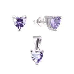 ARO2171 SET/AROS PASANTE DIJE PLATA 925