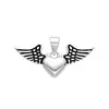 DJ923 DIJE CORAZON ALAS PLATA 925 - comprar online