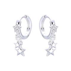 ARO2574 AROS HUGGIES PLATA 925 - Espíritu Joyas Mayorista