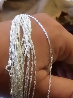 CL0066 - CADENA DE PLATA 925 LINEA SINGAPOUR ITALIA - Espíritu Joyas Mayorista