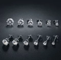 AR0170 - AROS PASANTE PLATA 925 RODINADO CUBIC