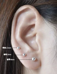 AR0171 - AROS PASANTES BOLITA PLATA 925