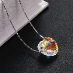 DJ0143 - DIJE CADENA PLATA 925 CRISTAL 14MM - Espíritu Joyas Mayorista