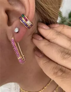 ARO257 AROS HUGGIES PLATA 925 - tienda online