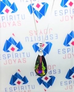DJ0118 - DIJE PLATA 925 CRISTAL TEAR DROP 6100 - comprar online