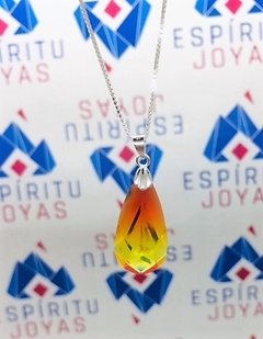DJ0118 - DIJE PLATA 925 CRISTAL TEAR DROP 6100 en internet