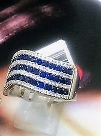 AN9408 - ANILLO PLATA 925 RODINADO ZIRCONIA LINEA ITALY en internet