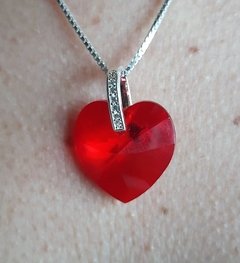 Imagen de DJ0120 - Dije con Drop Plata 925 LINEA HEART 14MM 18MM