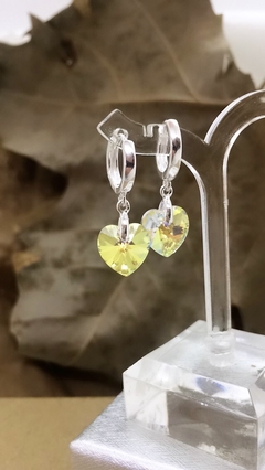ARO535 AROS HUGGIES PLATA DIJE CRISTAL - Espíritu Joyas Mayorista
