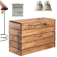 Compostera Garden – 100L de Madera + Aireador + Bio Tacho en internet