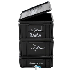 Compostera Urbana Rama 30L con Mesa de Madera + Tapa - Rama Somos Composteras