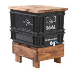 Compostera Urbana Rama 15L con Mesa de Madera + Tapa