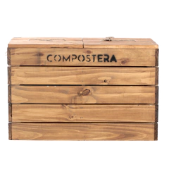 Compostera Garden – 100L de Madera + Aireador + Bio Tacho - tienda online