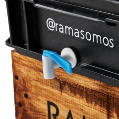 Compostera Urbana Rama 20L con Mesa de Madera + Tapa + Aireador - Rama Somos Composteras