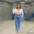 Calça Plus size Feminina Skinny Cintura alta Destroied Lycra - comprar online