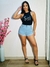 Shorts Jeans com Lycra Feminino Cintura alta Sal e Pimenta - comprar online