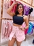Short Saia curta Feminino, Cintura alta Sal e Pimenta