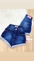 Shorts Jeans Hot Pants Feminino Cintura Alta Sal e Pimenta - Atelie Charmosinha