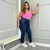 Calça Jeans Feminina Plus Size Azul Tradicional Sal e Pimenta
