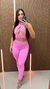 Conjunto Top E Calça Feminino 3d Tecido Canelado Blogueira Sal e Pimenta - loja online