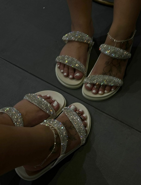 Papete Strass Brilho Moda Luxo Flatform Atelie Charmosinha