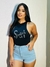 Shorts Jeans com Lycra Feminino Cintura alta Sal e Pimenta