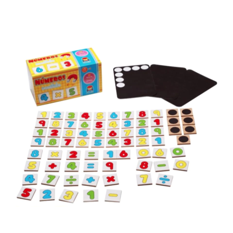 72 números imantados de madera