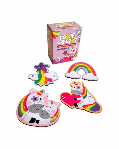 Rompecabezas Unicornios - 3 y 4 piezas