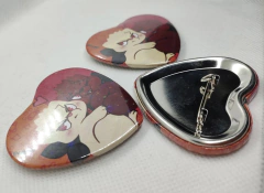 Botón en forma de corazón - varios diseños - OrenJuiceArt