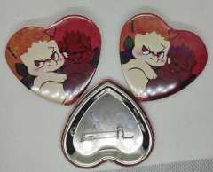 Botón en forma de corazón - varios diseños - OrenJuiceArt