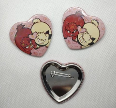 Botón en forma de corazón - varios diseños - OrenJuiceArt