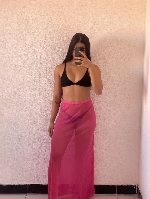 Saia Barrada- Rosa - comprar online