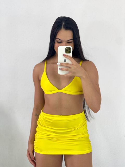 Saia Júlia - Amarelo Brilho