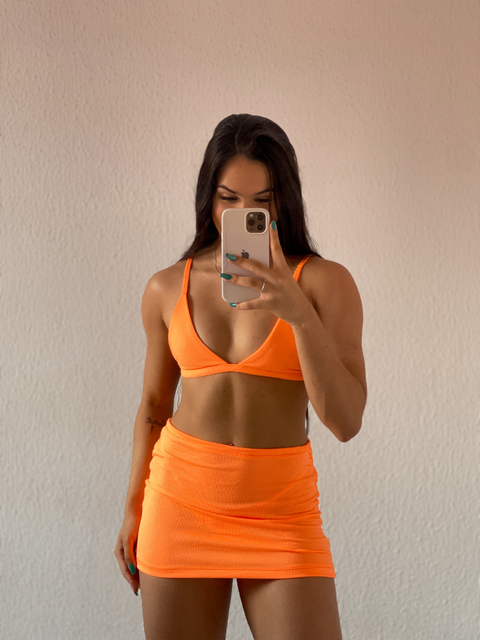 Saia Lara - Laranja Flúor