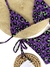 Biquíni Cortininha- Animal Print Lilás - comprar online