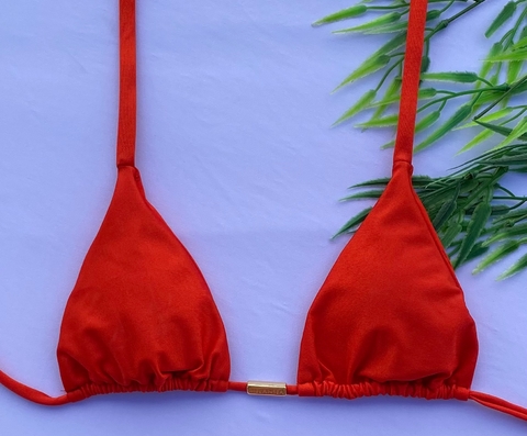 Top Cortininha- Laranja Brilho