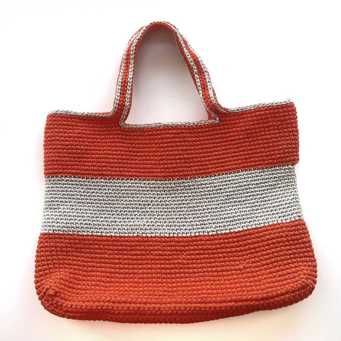 Bolsa crochê bicolor GG